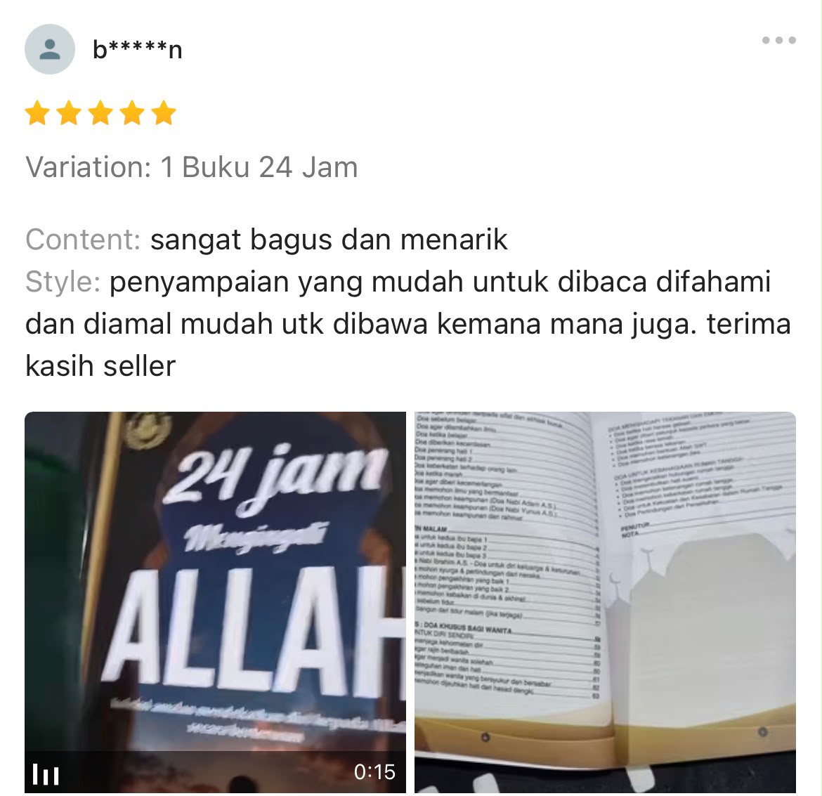 Testimoni pelanggan