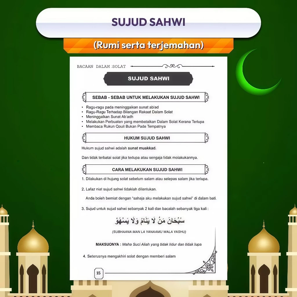 Kandungan Buku Sempurnakan Solat